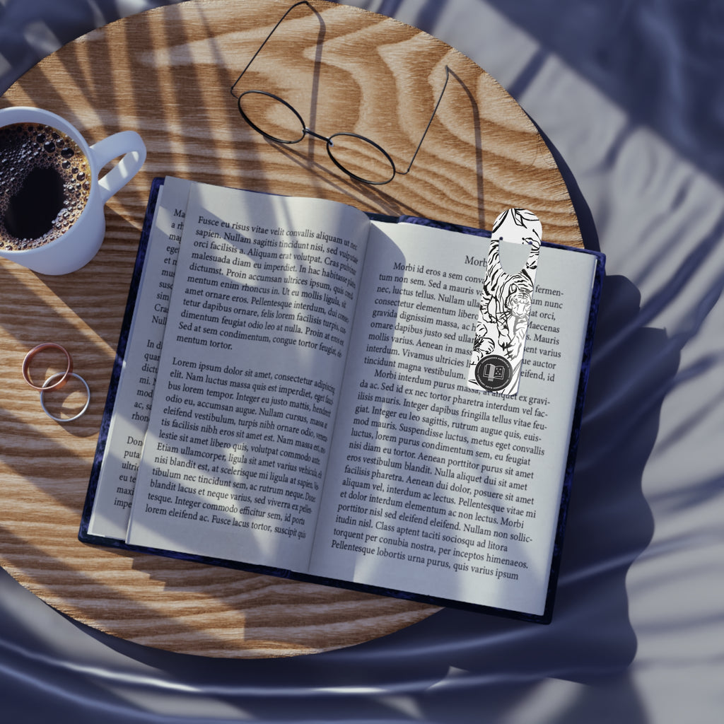 Ink Tiger Metal Bookmark