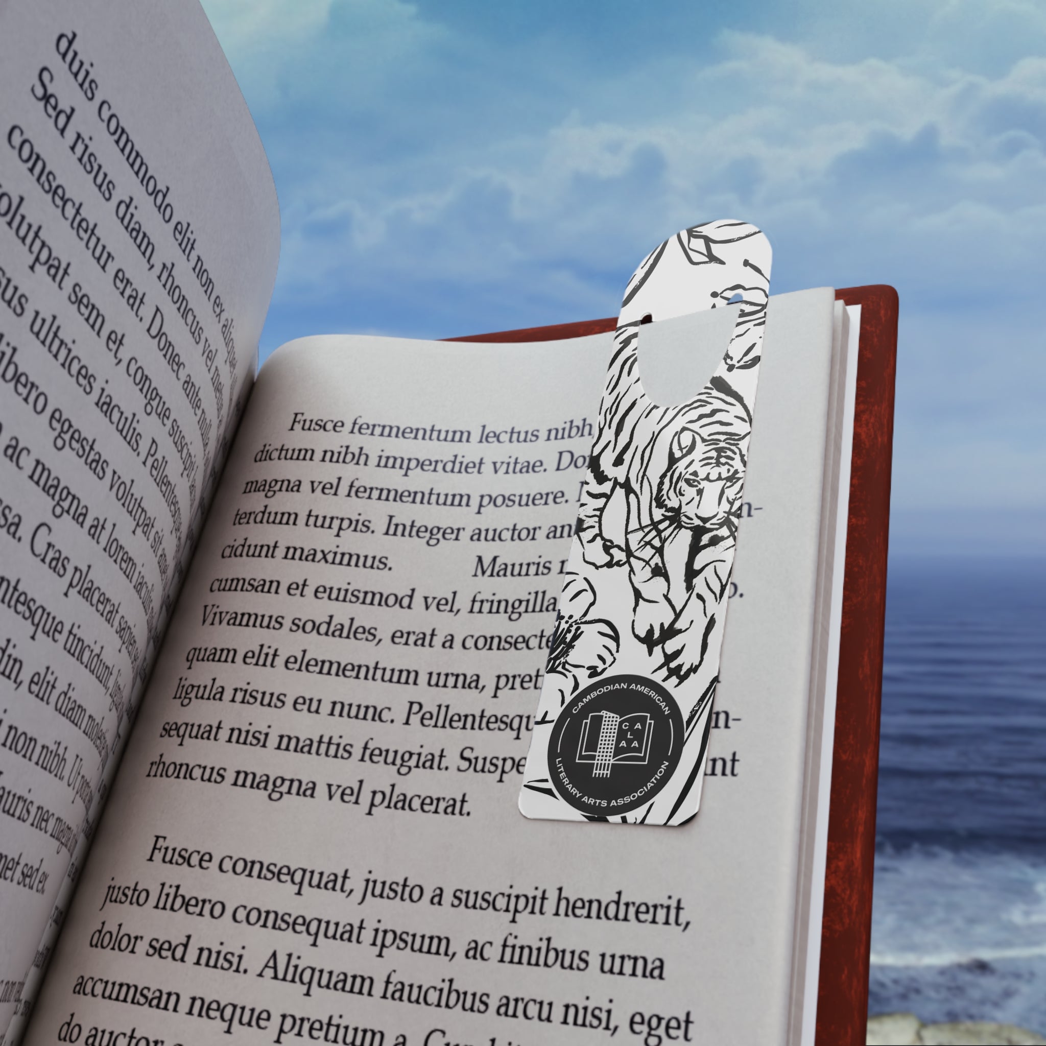 Ink Tiger Metal Bookmark